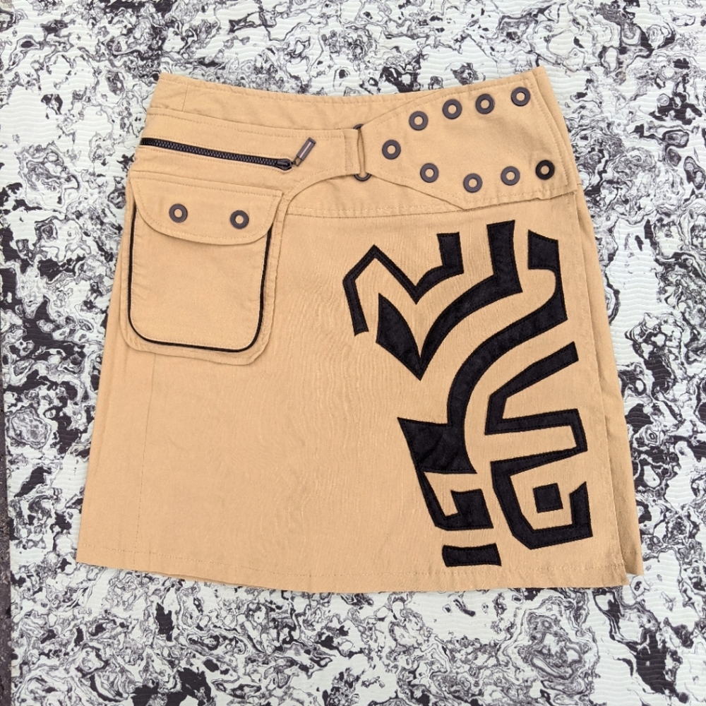 Y2K wrap mini skirt